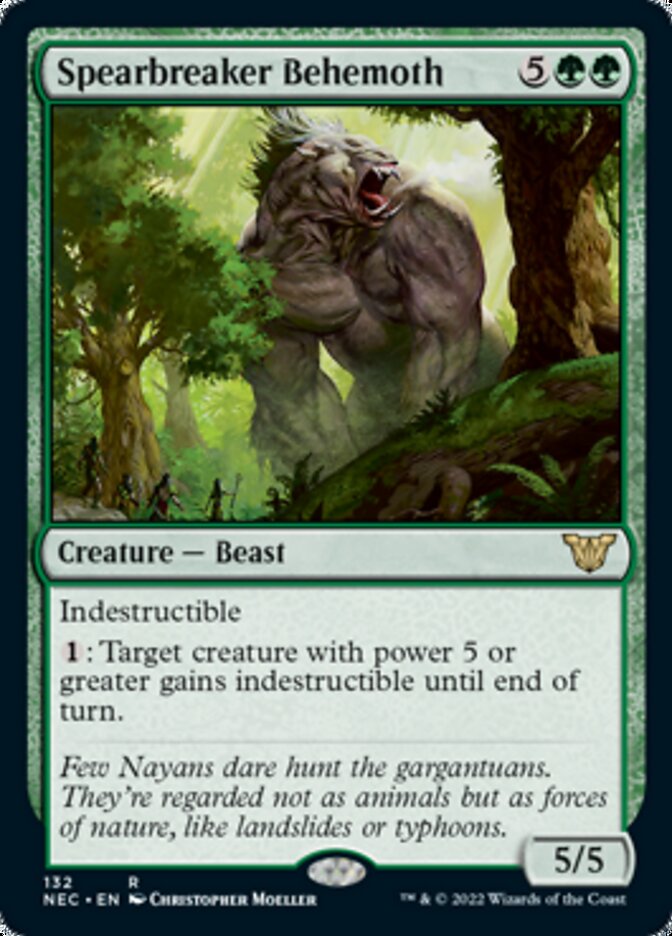 Spearbreaker Behemoth [Kamigawa: Neon Dynasty Commander] | Cards and Coasters CA