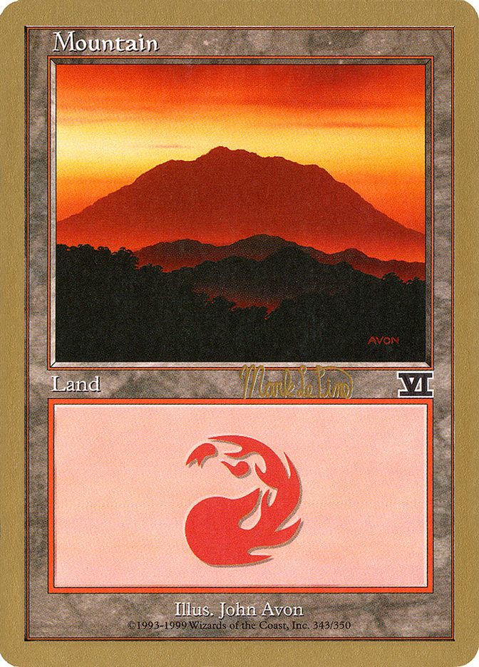 Mountain (mlp346a) (Mark Le Pine) [World Championship Decks 1999] | Cards and Coasters CA