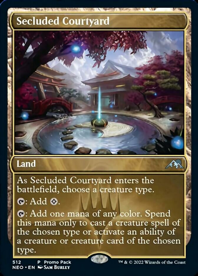 Secluded Courtyard (Promo Pack) [Kamigawa: Neon Dynasty Promos] | Cards and Coasters CA