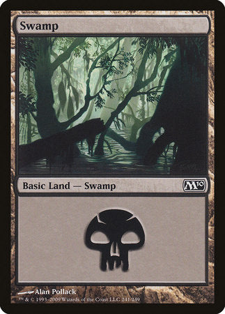 Swamp (241) [Magic 2010] | Cards and Coasters CA