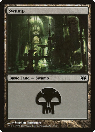 Swamp (60) [Duel Decks: Garruk vs. Liliana] | Cards and Coasters CA