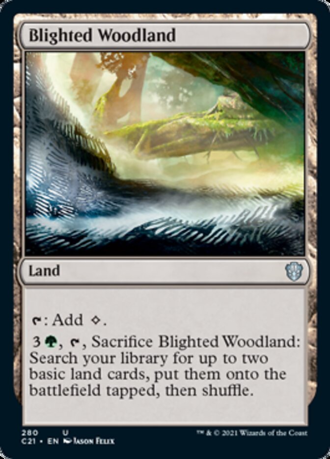 Blighted Woodland [Commander 2021] | Cards and Coasters CA