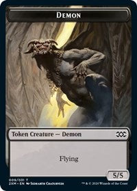 Demon // Germ Double-sided Token [Double Masters Tokens] | Cards and Coasters CA