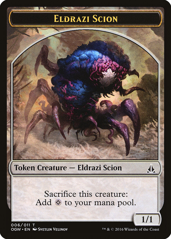 Eldrazi Scion (006/011) [Oath of the Gatewatch Tokens] | Cards and Coasters CA