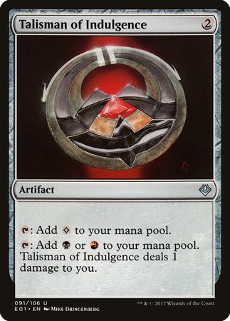 Talisman of Indulgence [Archenemy: Nicol Bolas] | Cards and Coasters CA