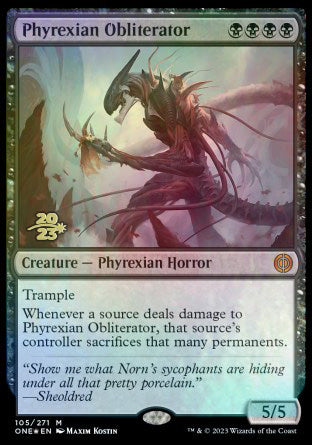 Phyrexian Obliterator [Phyrexia: All Will Be One Prerelease Promos] | Cards and Coasters CA