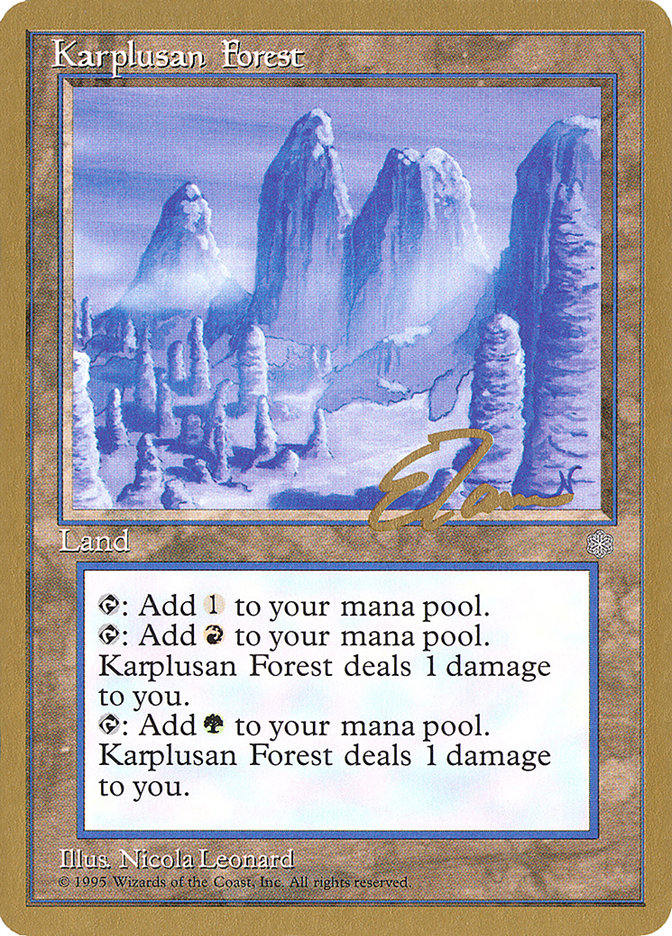 Karplusan Forest (Eric Tam) [Pro Tour Collector Set] | Cards and Coasters CA