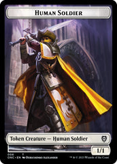 Human Soldier // Elephant Double-Sided Token [Phyrexia: All Will Be One Commander Tokens] | Cards and Coasters CA