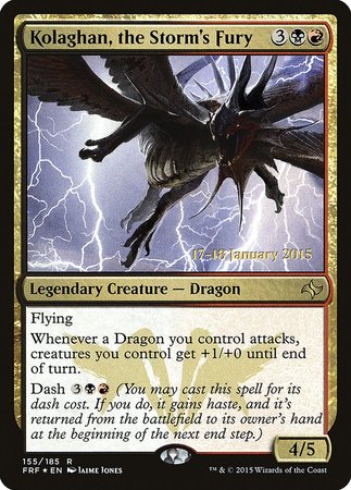 Kolaghan, the Storm's Fury [Fate Reforged Promos] | Cards and Coasters CA