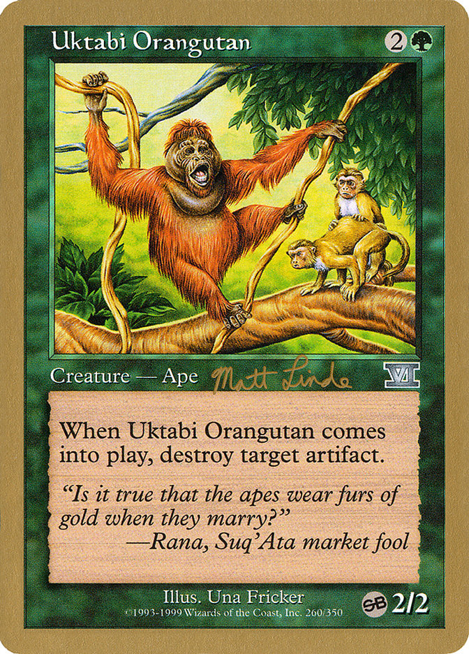 Uktabi Orangutan (Matt Linde) (SB) [World Championship Decks 1999] | Cards and Coasters CA
