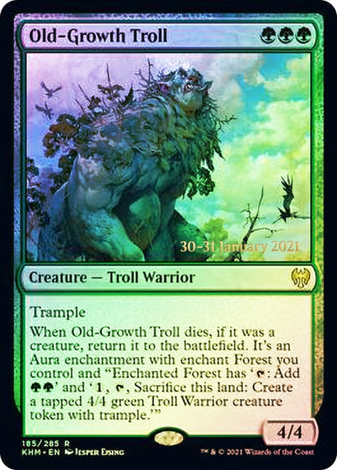 Old-Growth Troll  [Kaldheim Prerelease Promos] | Cards and Coasters CA