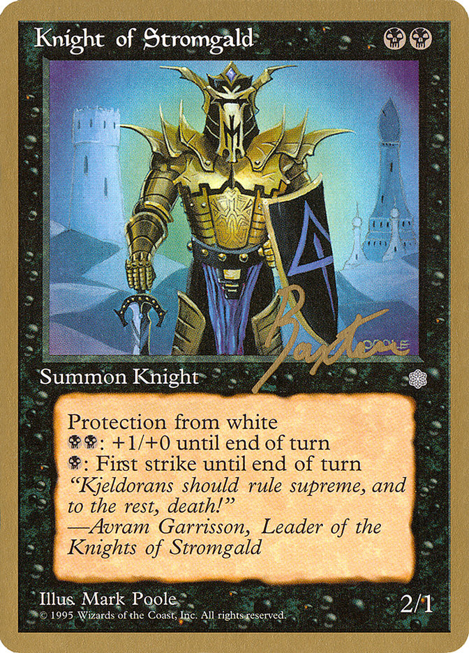 Knight of Stromgald (George Baxter) [Pro Tour Collector Set] | Cards and Coasters CA