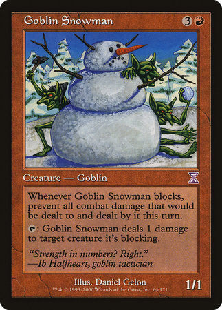 Goblin Snowman [Time Spiral Timeshifted] | Cards and Coasters CA