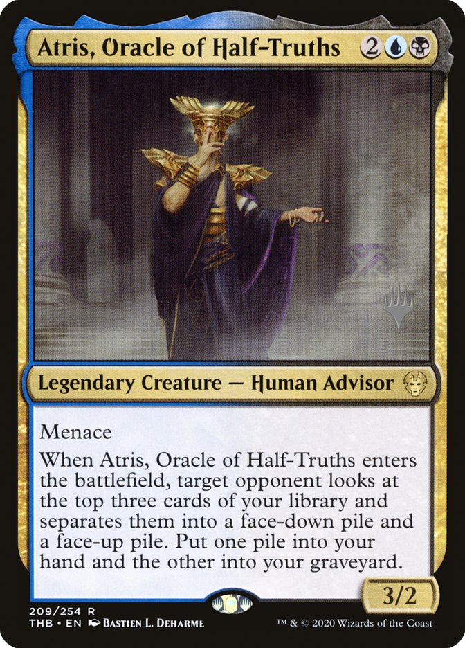 Atris, Oracle of Half-Truths (Promo Pack) [Theros Beyond Death Promos] | Cards and Coasters CA