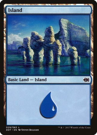 Island (29) [Duel Decks: Merfolk vs. Goblins] | Cards and Coasters CA