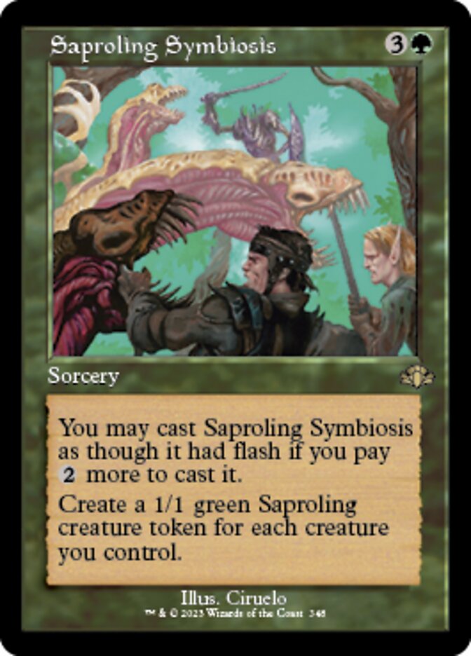 Saproling Symbiosis (Retro) [Dominaria Remastered] | Cards and Coasters CA