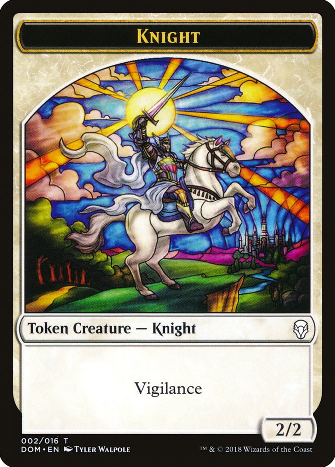 Knight (002/016) [Dominaria Tokens] | Cards and Coasters CA