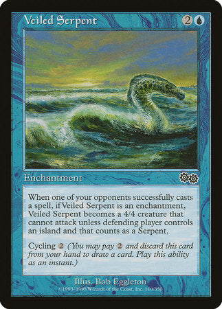 Veiled Serpent [Urza's Saga] | Cards and Coasters CA