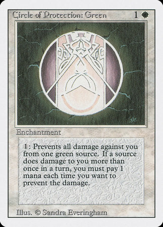 Circle of Protection: Green [Revised Edition] | Cards and Coasters CA