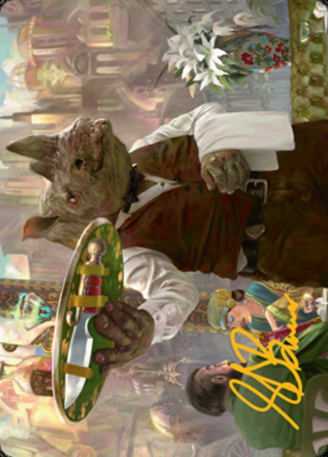 Killer Service Art Card (Gold-Stamped Signature) [Streets of New Capenna Art Series] | Cards and Coasters CA