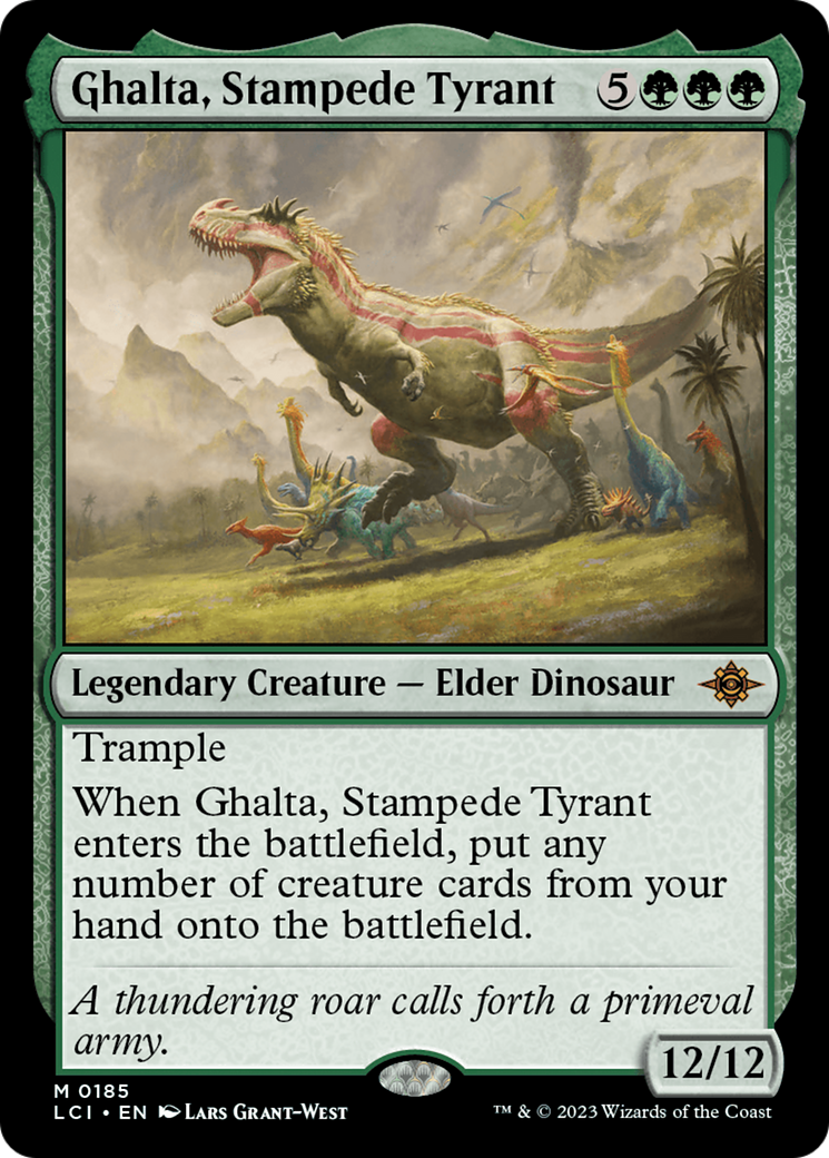 Ghalta, Stampede Tyrant [The Lost Caverns of Ixalan] | Cards and Coasters CA