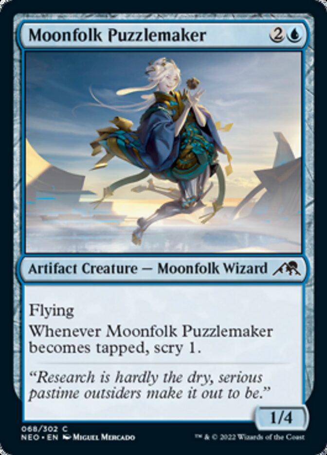 Moonfolk Puzzlemaker [Kamigawa: Neon Dynasty] | Cards and Coasters CA