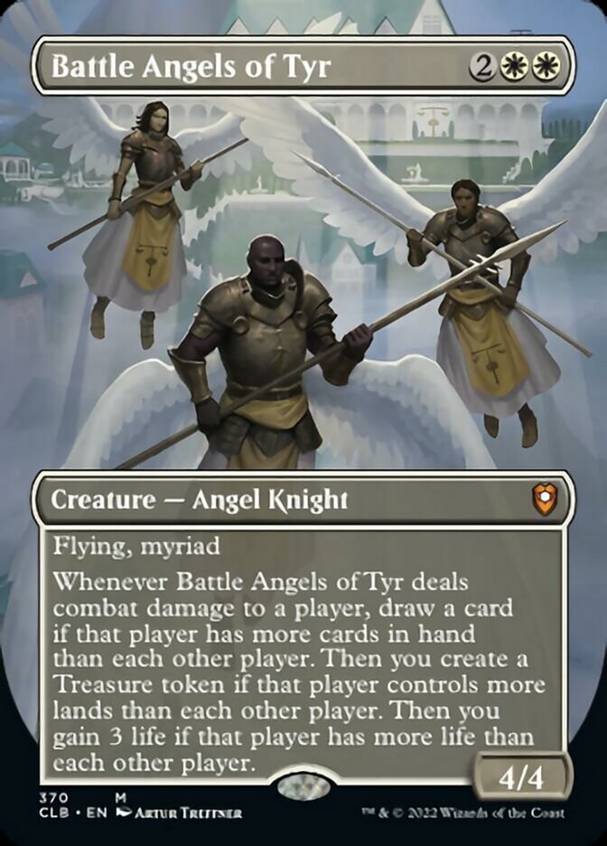 Battle Angels of Tyr (Borderless Alternate Art) [Commander Legends: Battle for Baldur's Gate] | Cards and Coasters CA