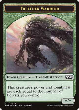 Treefolk Warrior Token [Magic 2015 Tokens] | Cards and Coasters CA