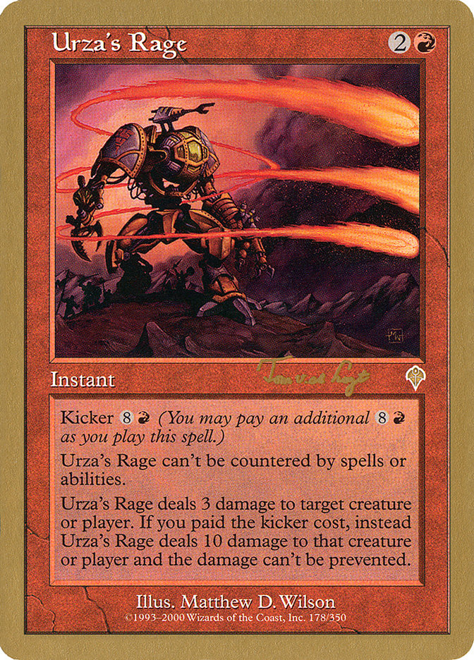 Urza's Rage (Tom van de Logt) [World Championship Decks 2001] | Cards and Coasters CA