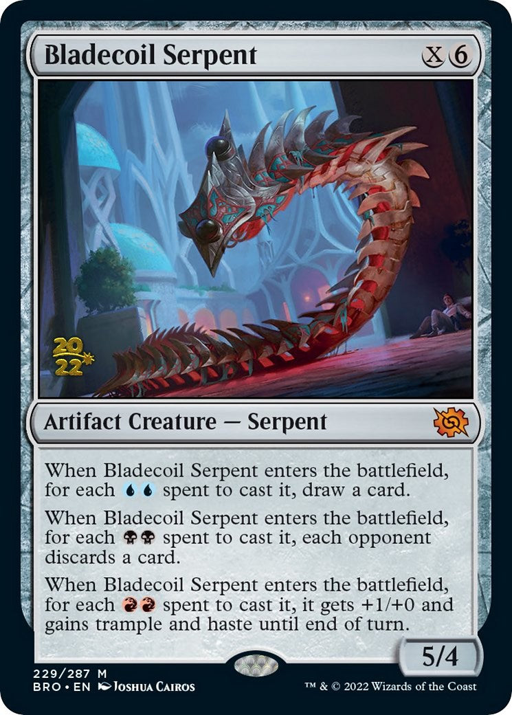 Bladecoil Serpent [The Brothers' War: Prerelease Promos] | Cards and Coasters CA