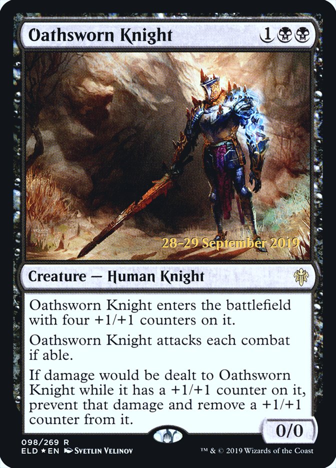 Oathsworn Knight  [Throne of Eldraine Prerelease Promos] | Cards and Coasters CA