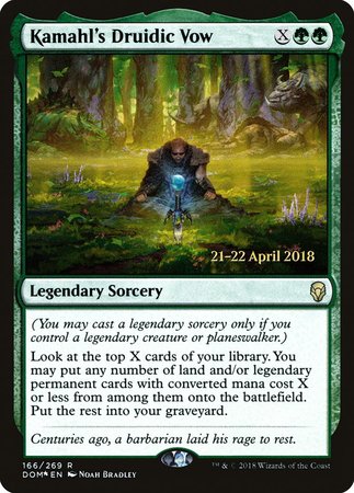 Kamahl's Druidic Vow [Dominaria Promos] | Cards and Coasters CA