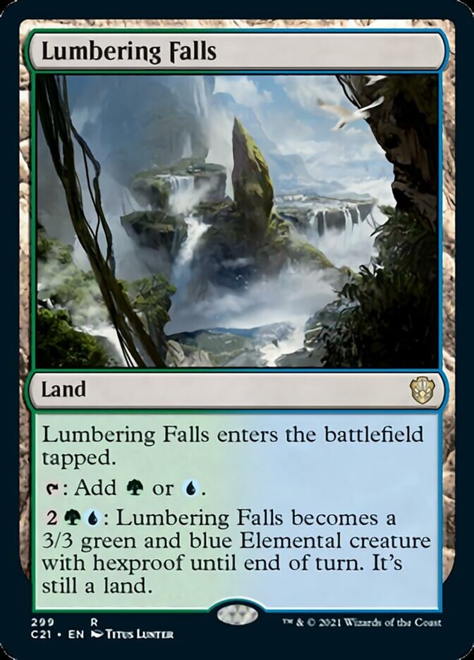 Lumbering Falls [Commander 2021] | Cards and Coasters CA