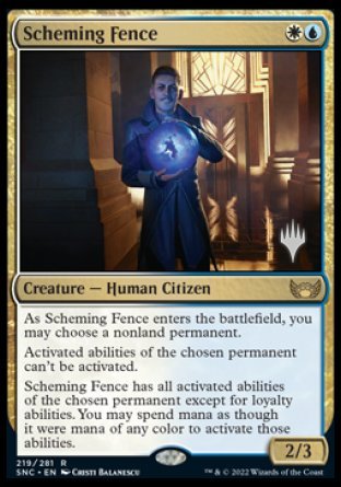 Scheming Fence (Promo Pack) [Streets of New Capenna Promos] | Cards and Coasters CA