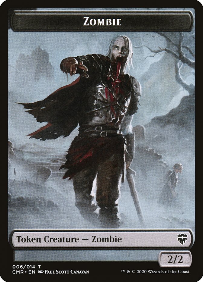 Zombie Token [Commander Legends Tokens] | Cards and Coasters CA