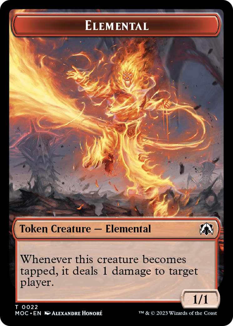 Elemental (22) // Faerie Double-Sided Token [March of the Machine Commander Tokens] | Cards and Coasters CA