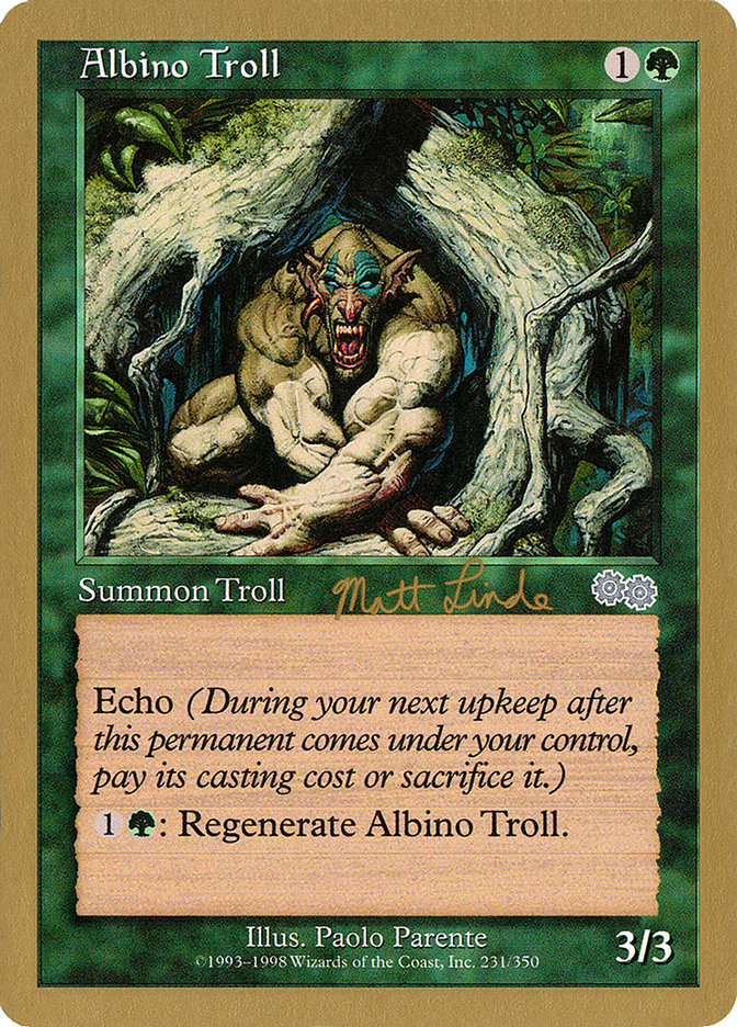 Albino Troll (Matt Linde) [World Championship Decks 1999] | Cards and Coasters CA