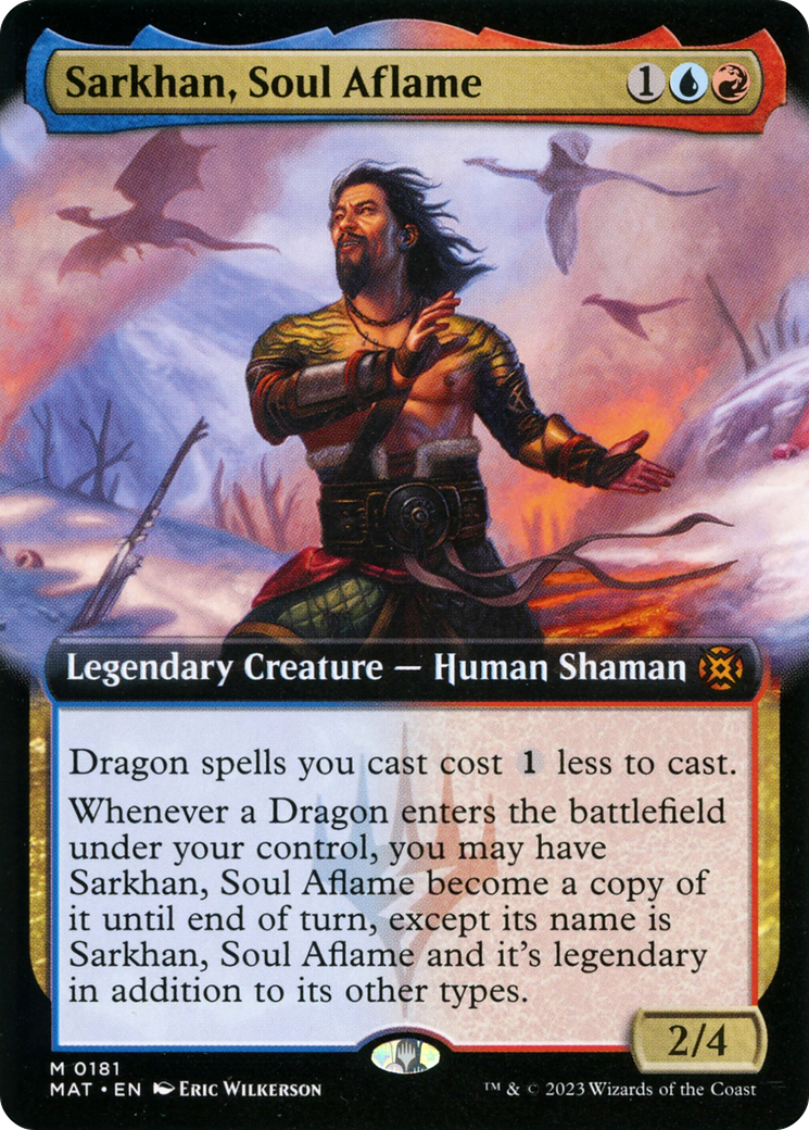 Sarkhan, Soul Aflame (Extended Art) [March of the Machine: The Aftermath] | Cards and Coasters CA