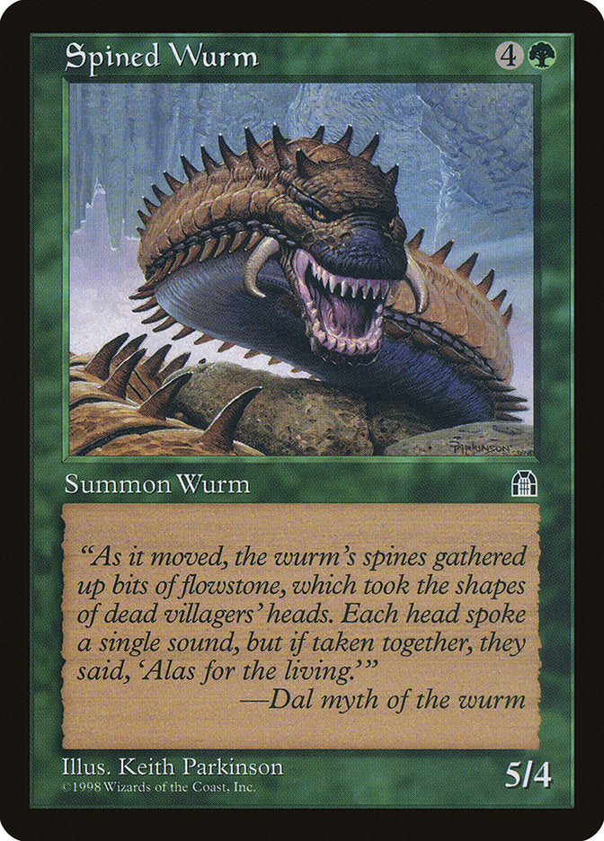 Spined Wurm [Stronghold] | Cards and Coasters CA