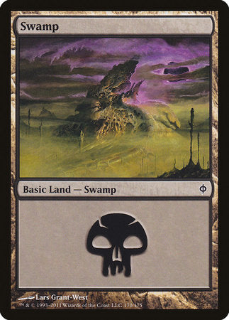 Swamp (170) [New Phyrexia] | Cards and Coasters CA