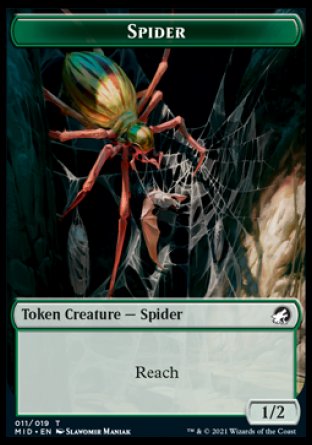 Spider Token [Innistrad: Midnight Hunt Tokens] | Cards and Coasters CA