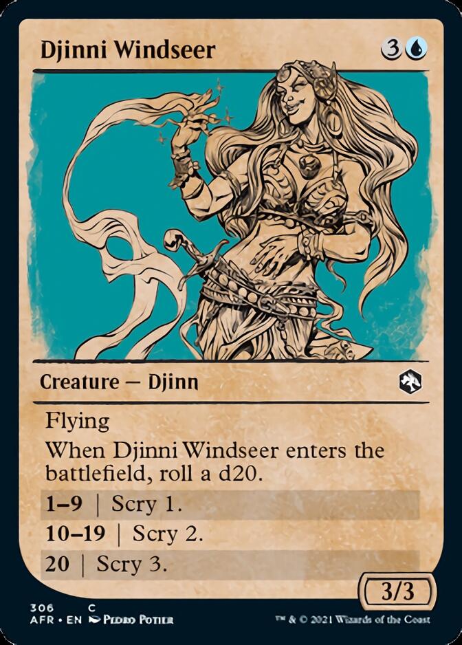 Djinni Windseer (Showcase) [Dungeons & Dragons: Adventures in the Forgotten Realms] | Cards and Coasters CA