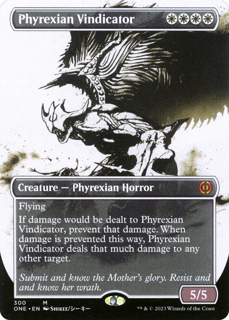 Phyrexian Vindicator (Borderless Ichor) [Phyrexia: All Will Be One] | Cards and Coasters CA