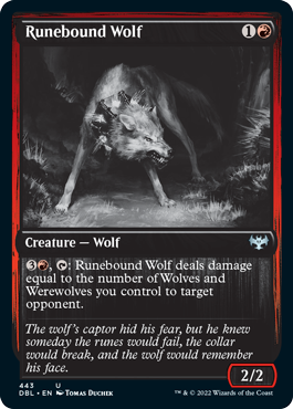 Runebound Wolf [Innistrad: Double Feature] | Cards and Coasters CA