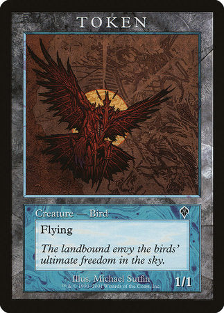 Bird Token (Invasion) [Magic Player Rewards 2001] | Cards and Coasters CA