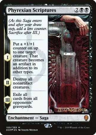 Phyrexian Scriptures [Dominaria Promos] | Cards and Coasters CA