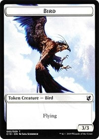 Bird (002) // Sculpture Double-sided Token [Commander 2019 Tokens] | Cards and Coasters CA