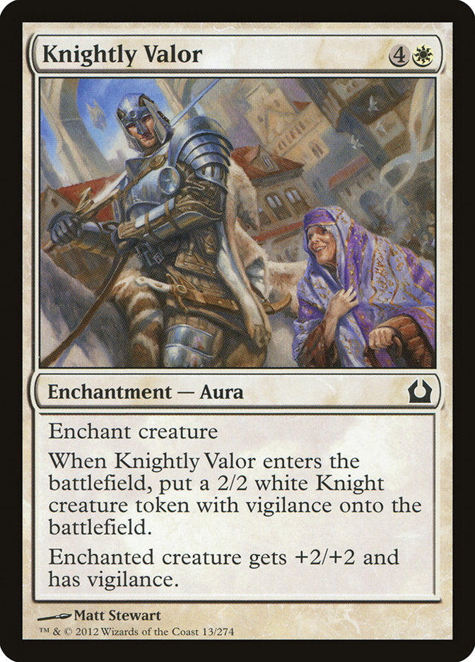 Knightly Valor [Return to Ravnica] | Cards and Coasters CA