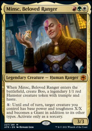 Minsc, Beloved Ranger (Promo Pack) [Dungeons & Dragons: Adventures in the Forgotten Realms Promos] | Cards and Coasters CA