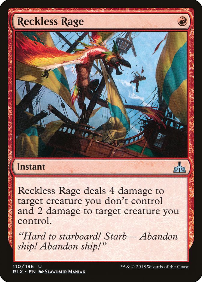 Reckless Rage [Rivals of Ixalan] | Cards and Coasters CA